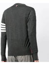 Men's Sustainable Classic Diagonal Wool Cardigan Dark Grey - THOM BROWNE - BALAAN 5