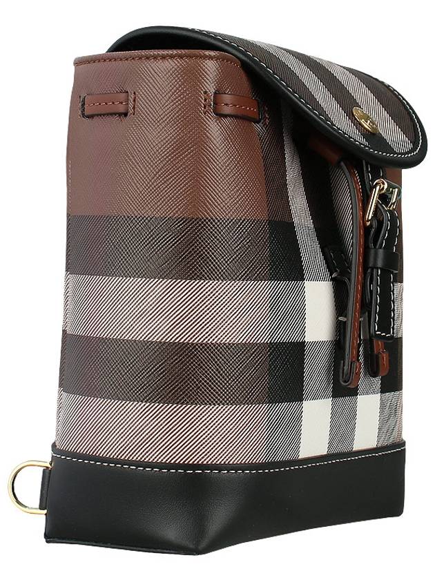 Check Mini Backpack Dark Brown - BURBERRY - BALAAN 4