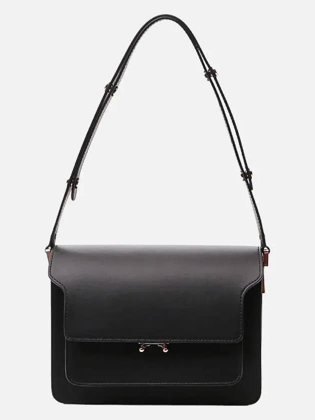 Trunk Medium Calfskin Shoulder Bag Black - MARNI - BALAAN 2