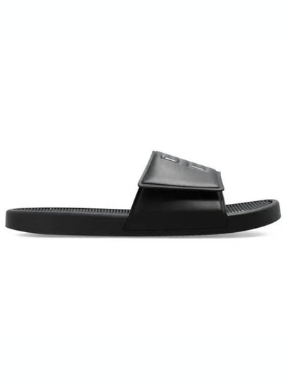 Velcro Slide Flat Slippers Black - GIVENCHY - BALAAN 2