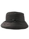 Triangle Logo Bucket Hat Black - PRADA - BALAAN 2