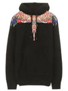 Wings Print Cotton Hoodie Black - MARCELO BURLON - BALAAN 2