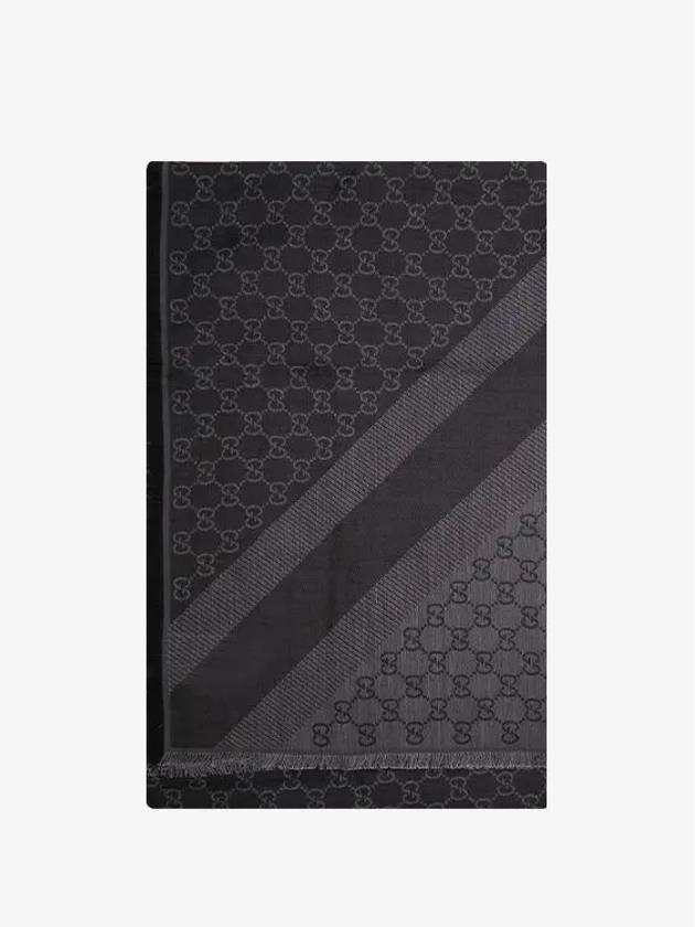 GG Jacquard Square Muffler Grey - GUCCI - BALAAN 4