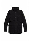 Men's Logo Patch Pocket Detail Jacket Black - STONE ISLAND - BALAAN 2