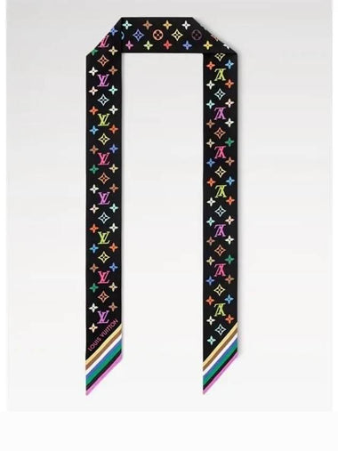 Monogram Multicolor BB Bandeau Silk Scarf Black - LOUIS VUITTON - BALAAN 1