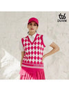 V-neck Modern Argyle Pattern Vest DD2WSV251GN - DUVIK - BALAAN 5