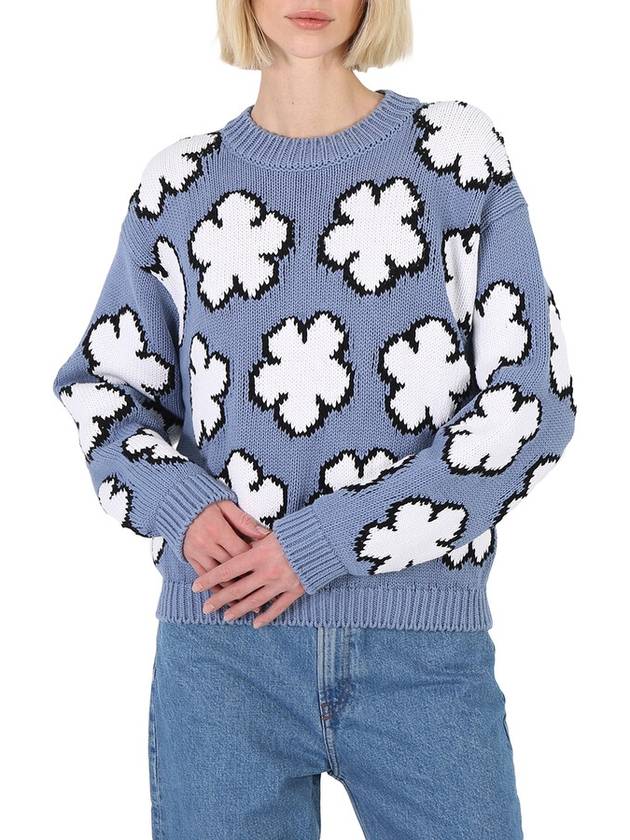 Boke Flower Cotton Sweatshirt Blue - KENZO - BALAAN 2