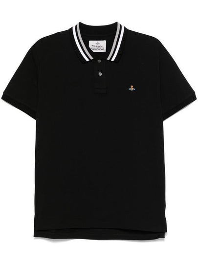 Classic ORB Logo Polo Shirt Black - VIVIENNE WESTWOOD - BALAAN 2