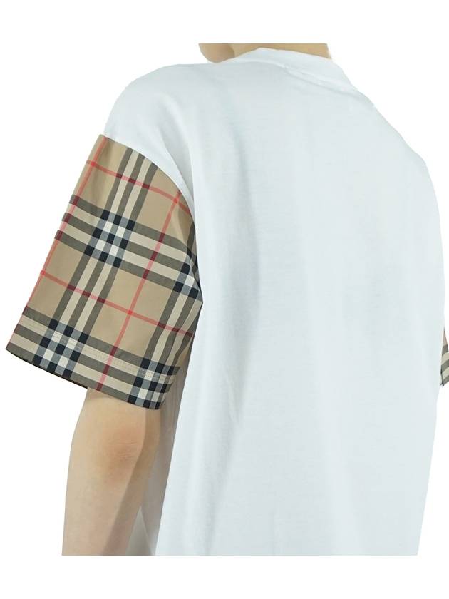 Vintage Check Sleeve Short Sleeve T-Shirt White - BURBERRY - BALAAN 9