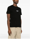 Archivio Cotton Short Sleeve T Shirt Black - STONE ISLAND - BALAAN 5