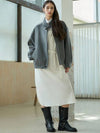 High neck shorts coat gray - MITTE - BALAAN 7