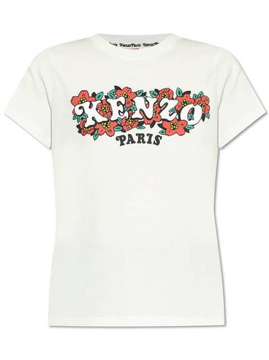 Kenzo Printed T-shirt, Women's, White - KENZO - BALAAN 1