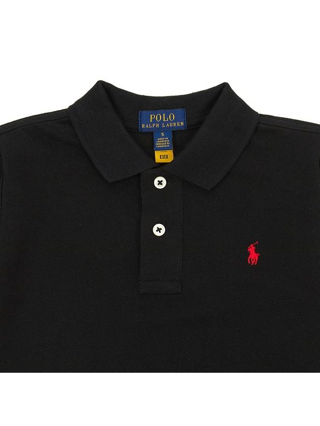 Kids Iconic 322603252001 POLO BLACK Collar Short Sleeve T shirt - POLO RALPH LAUREN - BALAAN 3