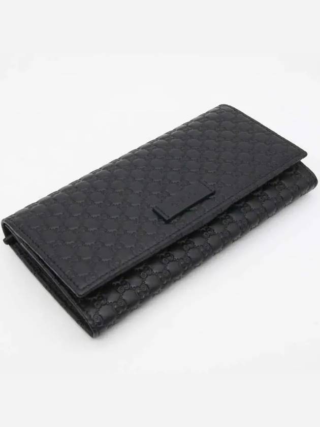 Women's Micro GG Ssima Flap Continental Long Wallet Black - GUCCI - BALAAN 4