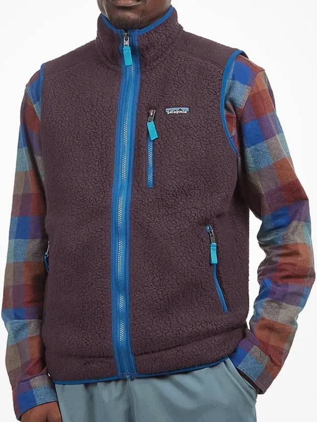 Men's Retro Pile Vest Obsidian Plum - PATAGONIA - BALAAN 3