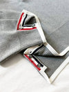 Milano Stitch 4-Bar Boxy Crew Neck Pullover Knit Top Grey - THOM BROWNE - BALAAN 7