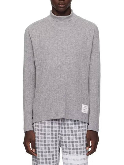 Raglan Roll Neck Virgin Wool Turtleneck Grey - THOM BROWNE - BALAAN 2