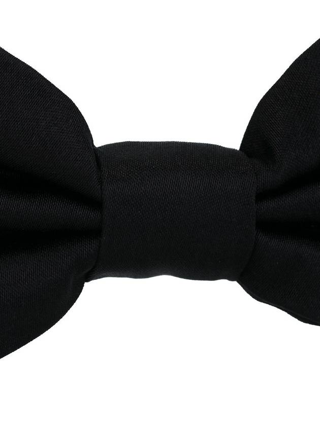 Men's Ribbon Silk Bow Tie Black - DOLCE&GABBANA - BALAAN 4