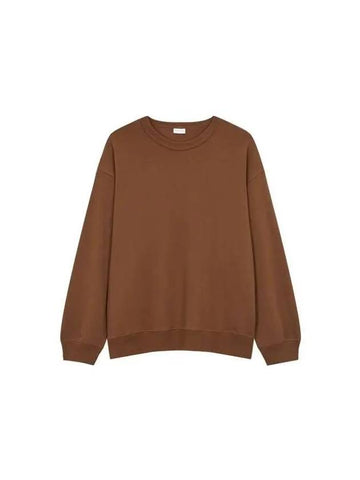 Men's Oversized Cotton Sweatshirt Brown 271094 - DRIES VAN NOTEN - BALAAN 1