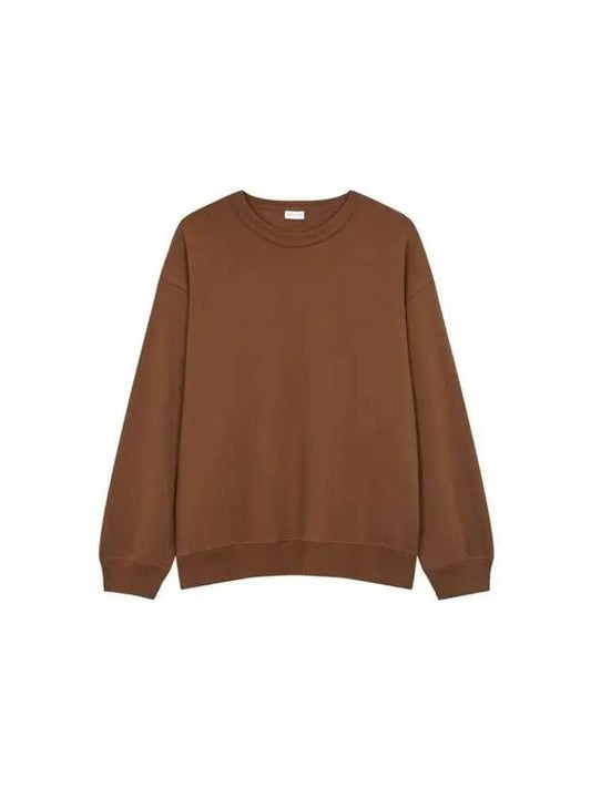 Men's Oversized Cotton Sweatshirt Brown 271094 - DRIES VAN NOTEN - BALAAN 1