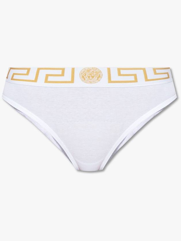 Women's Medusa Logo Creca Cotton Briefs White - VERSACE - BALAAN 2