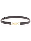 Triomphe Calfskin Small Block Belt Black - CELINE - BALAAN.