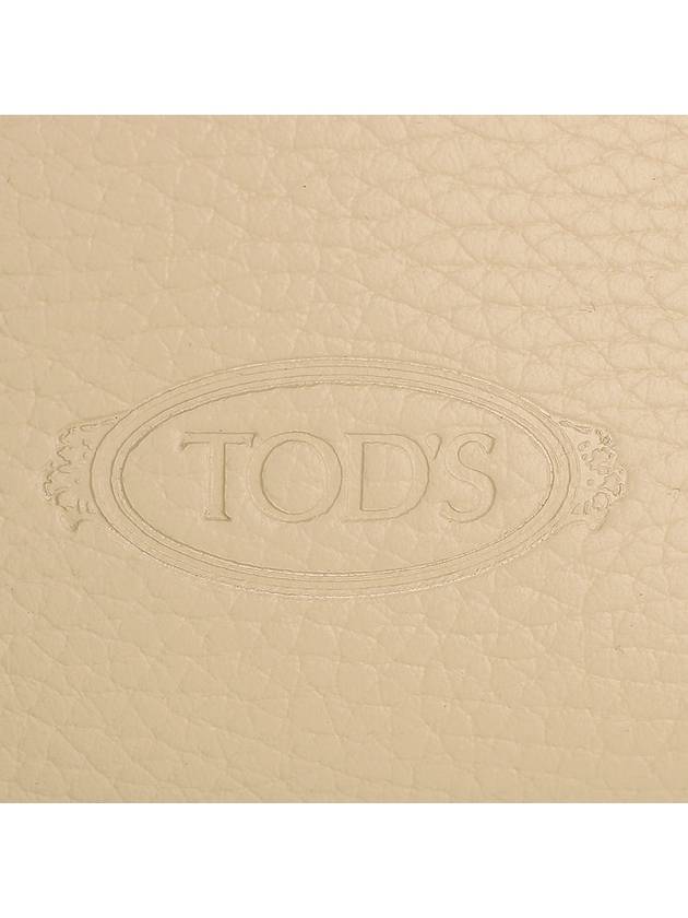 Micro Leather Mini Tote Bag Beige - TOD'S - BALAAN 9