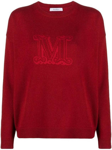 Edo Monogram Cashmere Knit Top Red - MAX MARA - BALAAN 1