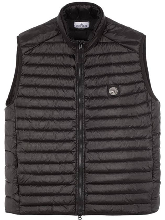 Loom Woven Chambers Nylon Down Vest Black - STONE ISLAND - BALAAN 2