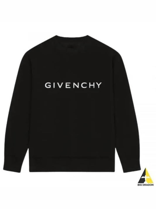 Logo Print Cotton Sweatshirt Black - GIVENCHY - BALAAN 2