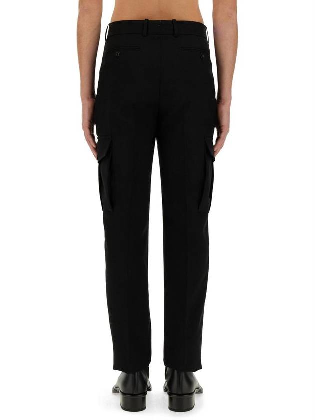 Men's Belt Loop Tapered Leg Straight Pants Black - ALEXANDER MCQUEEN - BALAAN 4