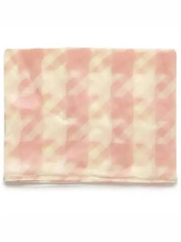 Houndstooth Pattern Silk Scarf Pink - BURBERRY - BALAAN 2