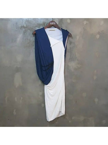 Navy white color dress - BALENCIAGA - BALAAN 1