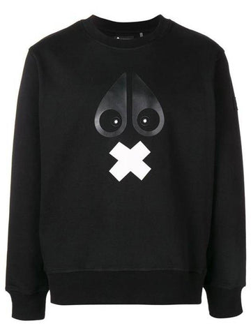 Men's X-Mark Sweatshirt Black - MOOSE KNUCKLES - BALAAN 1