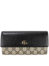 GG Marmont Continental Leather Long Wallet Black - GUCCI - BALAAN 2