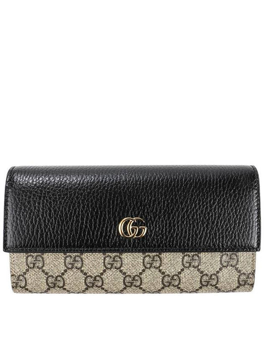 GG Marmont Continental Leather Long Wallet Black - GUCCI - BALAAN 2