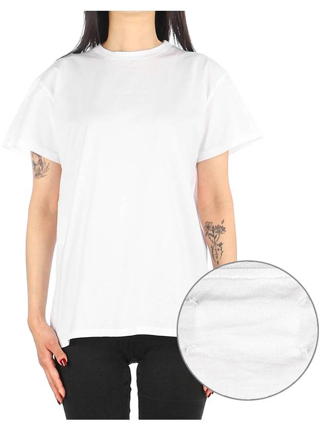 Stitched Short Sleeve T-Shirt White - MAISON MARGIELA - BALAAN.