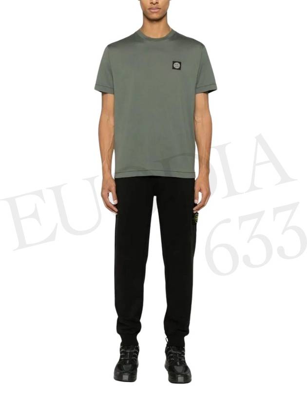 Logo Patch Short Sleeves T-Shirt Green - STONE ISLAND - BALAAN 5