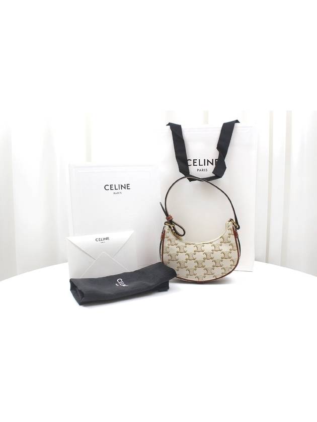 Triope Mini Ava White Hobo Bag - CELINE - BALAAN 6