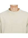 Stretch Cotton Fleece Mock Turtleneck Sweatshirt Stucco - STONE ISLAND - BALAAN 6