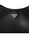 Triangular Logo Cleo Brushed Leather Shoulder Bag Black - PRADA - BALAAN 4