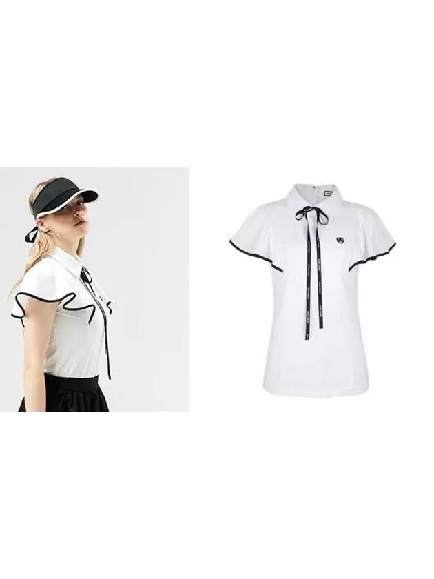 Golf Cape Collar T-Shirt White - HENRY STUART - BALAAN 3