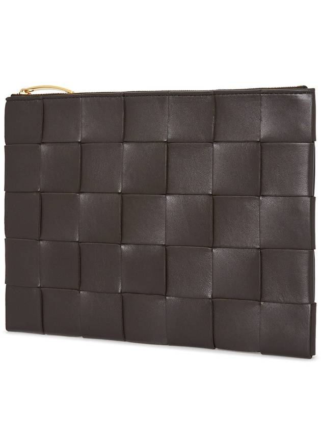 Cassette Intrecciato Medium Clutch Bag Fondente - BOTTEGA VENETA - BALAAN 3