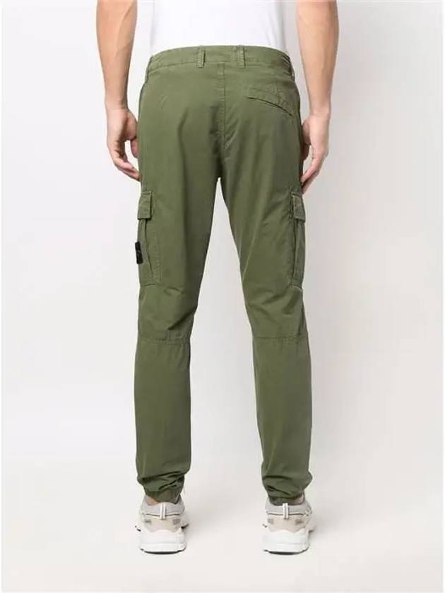 Men's Wappen Patch Slim Cargo Straight Pants Khaki - STONE ISLAND - BALAAN 5