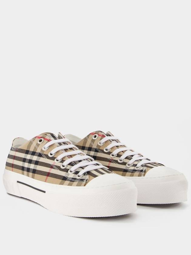 Vintage Check Cotton Sneakers Archive Beige - BURBERRY - BALAAN 3