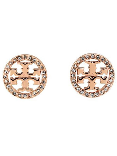 Miller Crystal Stud Earrings Rose Gold - TORY BURCH - BALAAN 2