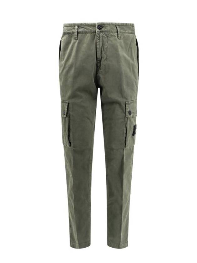 Compass Badge Cargo Straight Pants Green - STONE ISLAND - BALAAN 1