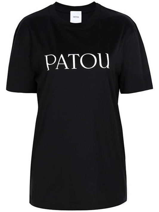 Logo Cotton Short Sleeve T-Shirt Black - PATOU - BALAAN 2