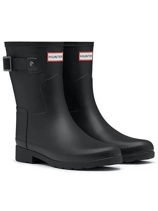 Refined Short Wellington Rain Boots Black - HUNTER - BALAAN 1