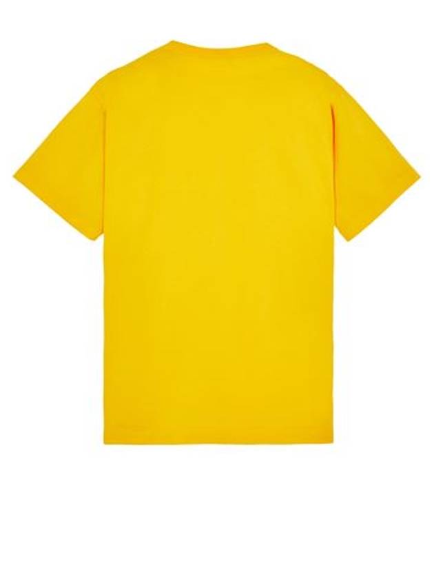 Men's Logo Short Sleeve T-Shirt Yellow - STONE ISLAND - BALAAN 3